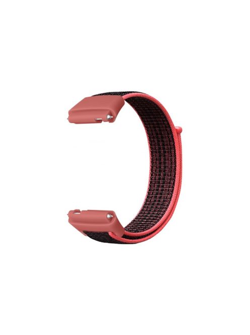 For Xiaomi Redmi Watch 3 Lite / Watch 3 Active Nylon Watch Strap Loop Fastener Replacement Band - Red+Black