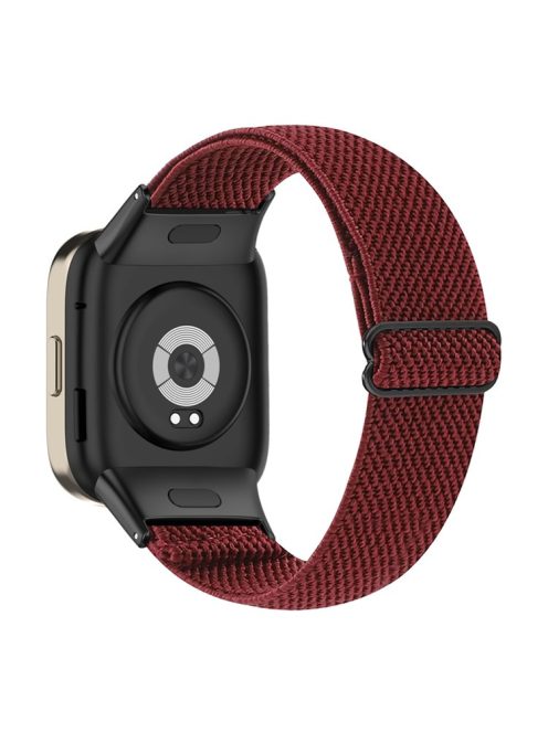 For Xiaomi Redmi Watch 3 Watch Strap Elastic Nylon Adjustable Smart Watch Band - Wine Red