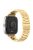 For Xiaomi Redmi Watch 4 / Smart Band 8 Pro Replacement Strap 3-Bead Stainless Steel Watch Band - Gold