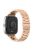 For Xiaomi Redmi Watch 4 / Smart Band 8 Pro Replacement Strap 3-Bead Stainless Steel Watch Band - Rose Gold