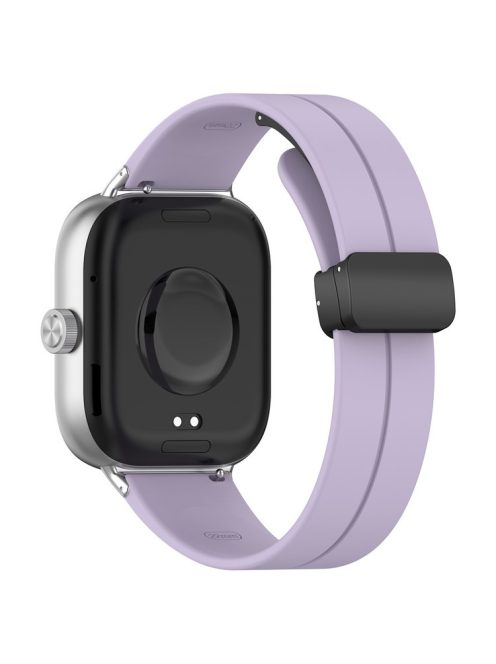 For Xiaomi Redmi Watch 4 / Smart Band 8 Pro Silicone Strap Replacement Wrist Band with Folding Buckle - Purple