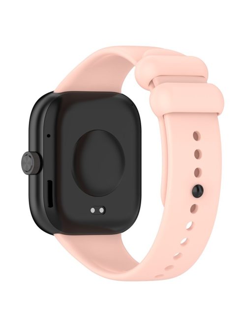 For Xiaomi Redmi Watch 4 / Smart Band 8 Pro Silicone Watch Band with Black Buckle - Light Pink