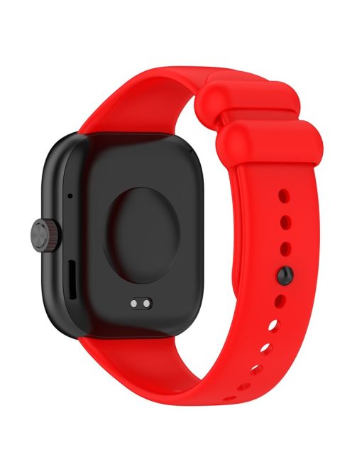 For Xiaomi Redmi Watch 4 / Smart Band 8 Pro Silicone Watch Band with Black Buckle - Red