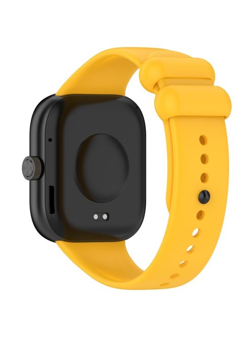 For Xiaomi Redmi Watch 4 / Smart Band 8 Pro Silicone Watch Band with Black Buckle - Yellow