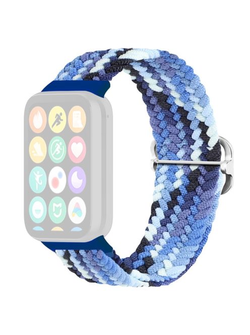 For Xiaomi Redmi Watch 4 Braided Band Adjustable Replacement Nylon Watch Strap - Colorful Blue