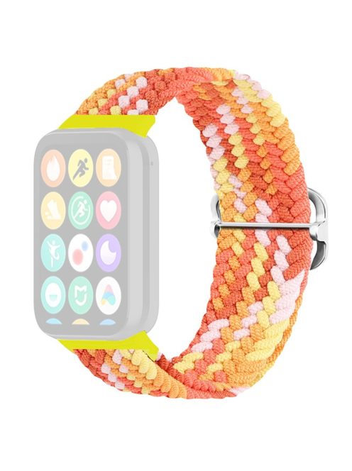 For Xiaomi Redmi Watch 4 Braided Band Adjustable Replacement Nylon Watch Strap - Colorful Orange