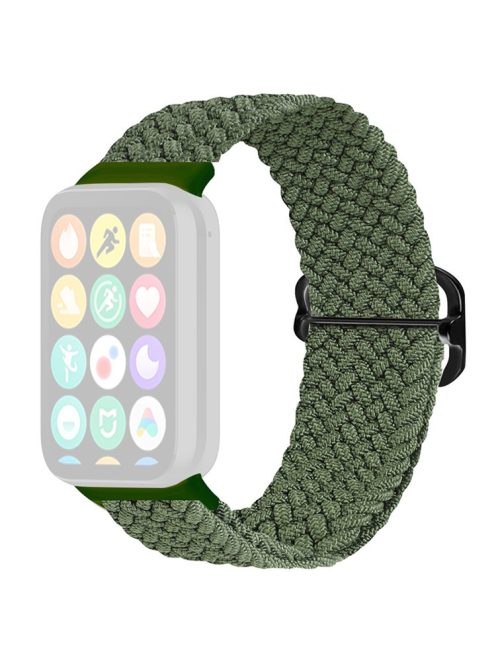 For Xiaomi Redmi Watch 4 Braided Band Adjustable Replacement Nylon Watch Strap - Green