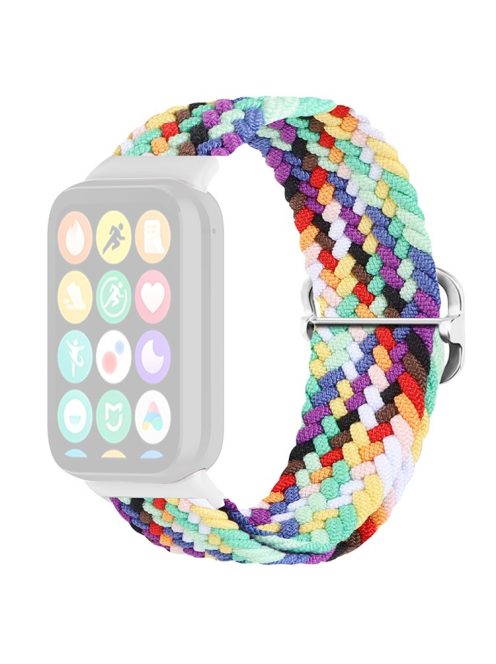 For Xiaomi Redmi Watch 4 Braided Band Adjustable Replacement Nylon Watch Strap - Official Rainbow