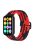 For Xiaomi Redmi Watch 4 Braided Band Adjustable Replacement Nylon Watch Strap - Red+Black