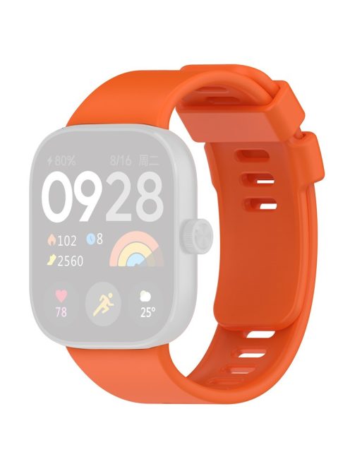 For Xiaomi Redmi Watch 4 Silicone Watch Band Adjustable Wrist Strap - Orange