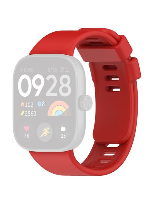 For Xiaomi Redmi Watch 4 Silicone Watch Band Adjustable Wrist Strap - Red