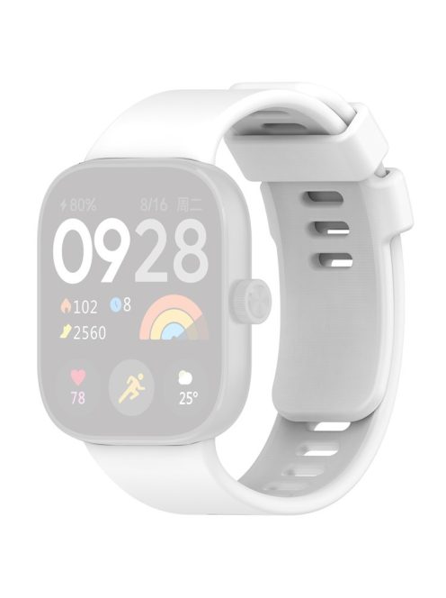 For Xiaomi Redmi Watch 4 Silicone Watch Band Adjustable Wrist Strap - White