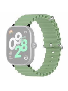   For Xiaomi Redmi Watch 4 Silicone Watch Band Wrist Strap with Alloy Connector - Light Green