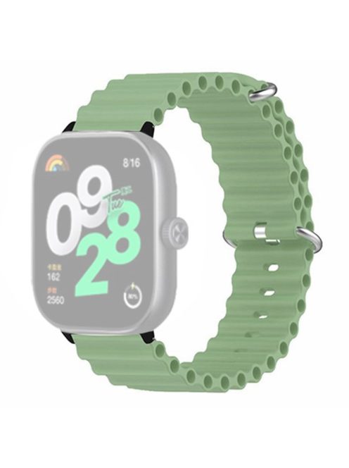 For Xiaomi Redmi Watch 4 Silicone Watch Band Wrist Strap with Alloy Connector - Light Green