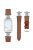 For Xiaomi Redmi Watch 4 Watch Band Genuine Cow Leather Flower Decor Adjustable Strap - Brown