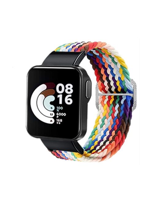 For Xiaomi Redmi Watch Replacement Wrist Strap Braided Nylon Elastic Watchband - Rainbow Color