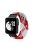 For Xiaomi Redmi Watch Replacement Wrist Strap Braided Nylon Elastic Watchband - Red/White