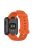 For Xiaomi Redmi Watch Soft Silicone Watch Band Litchi Texture Replacement Wristband Strap Accessories - Orange