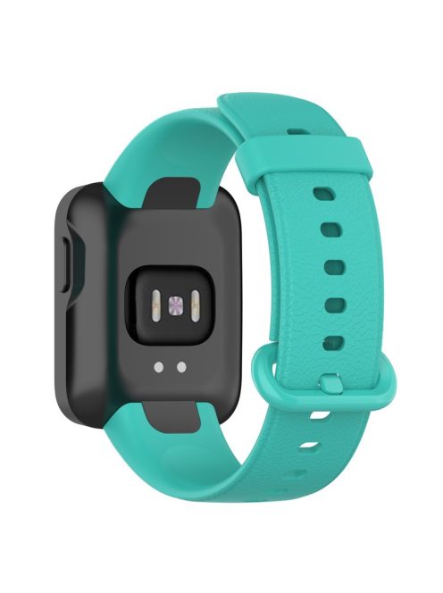 For Xiaomi Redmi Watch Soft Silicone Watch Band Litchi Texture Replacement Wristband Strap Accessories - Teal Green