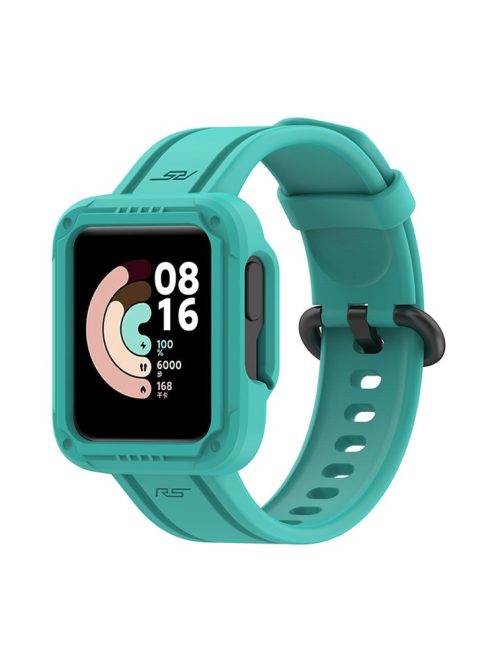 For Xiaomi Redmi Watch/Redmi Watch 2/Mi Watch Lite/Mi Watch Lite 2 Smart Watch Strap Soft Silicone Wrist Band with Watch Case - Green