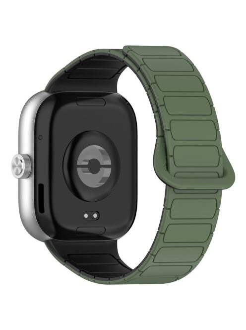 For Xiaomi Smart Band 8 Pro  /  Redmi Watch 4 Magnetic TPU Watch Strap Dual Color Strap - Army Green+Black