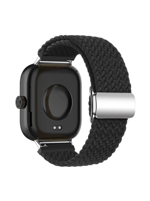 For Xiaomi Smart Band 8 Pro / Redmi Watch 4 Loop Strap Magnetic Buckle Woven Watch Band - Black