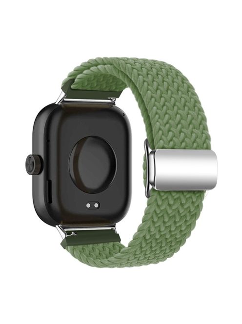 For Xiaomi Smart Band 8 Pro / Redmi Watch 4 Loop Strap Magnetic Buckle Woven Watch Band - Cactus Green