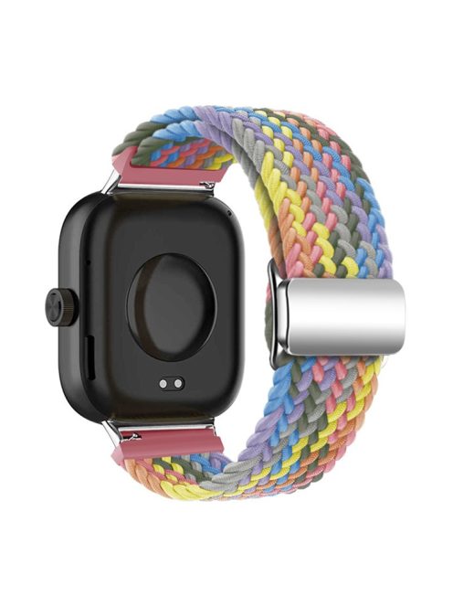 For Xiaomi Smart Band 8 Pro / Redmi Watch 4 Loop Strap Magnetic Buckle Woven Watch Band - Colorful Purple