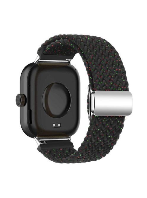 For Xiaomi Smart Band 8 Pro / Redmi Watch 4 Loop Strap Magnetic Buckle Woven Watch Band - Confetti Black