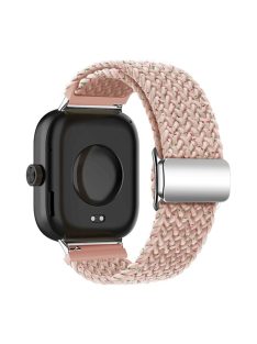   For Xiaomi Smart Band 8 Pro / Redmi Watch 4 Loop Strap Magnetic Buckle Woven Watch Band - Confetti Pink