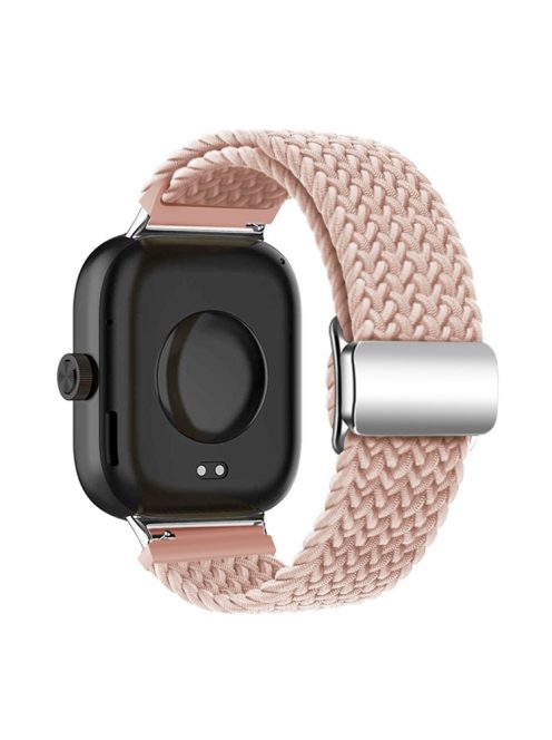 For Xiaomi Smart Band 8 Pro / Redmi Watch 4 Loop Strap Magnetic Buckle Woven Watch Band - Light Pink