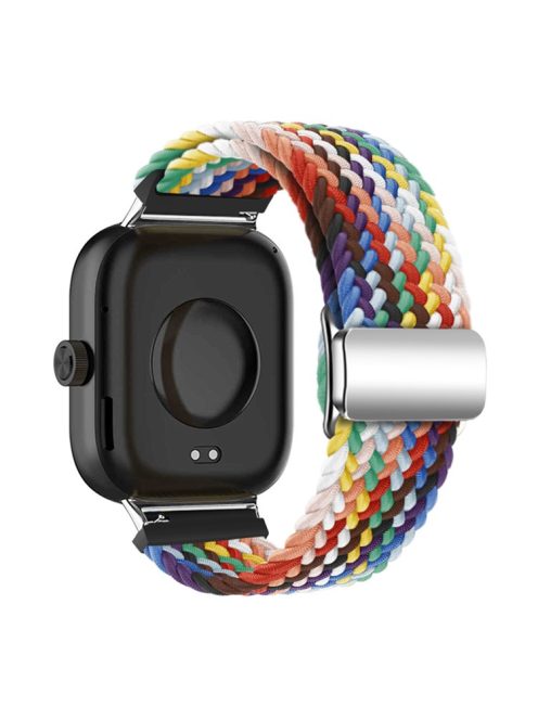 For Xiaomi Smart Band 8 Pro / Redmi Watch 4 Loop Strap Magnetic Buckle Woven Watch Band - Official Rainbow