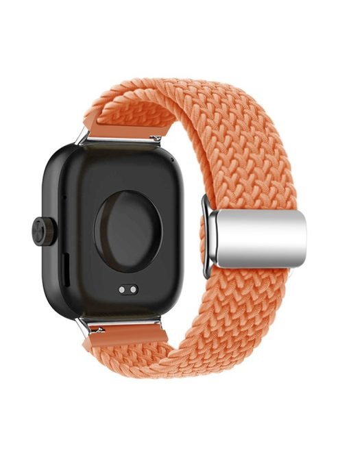 For Xiaomi Smart Band 8 Pro / Redmi Watch 4 Loop Strap Magnetic Buckle Woven Watch Band - Orange