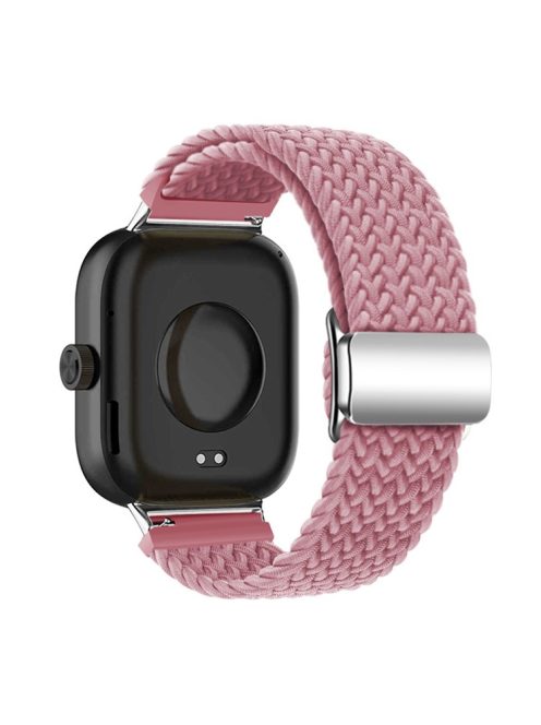 For Xiaomi Smart Band 8 Pro / Redmi Watch 4 Loop Strap Magnetic Buckle Woven Watch Band - Pink