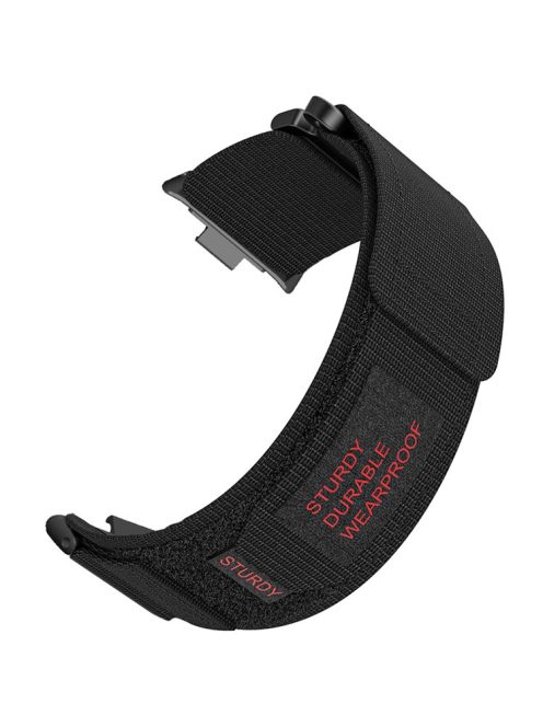 For Xiaomi Smart Band 8 Pro / Redmi Watch 4 Magic Tape Nylon Strap Replacement Watch Band - Black