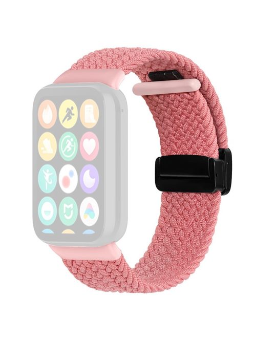 For Xiaomi Smart Band 8 Pro / Redmi Watch 4 Nylon Braided Band Magnetic Buckle Watch Strap - Pink