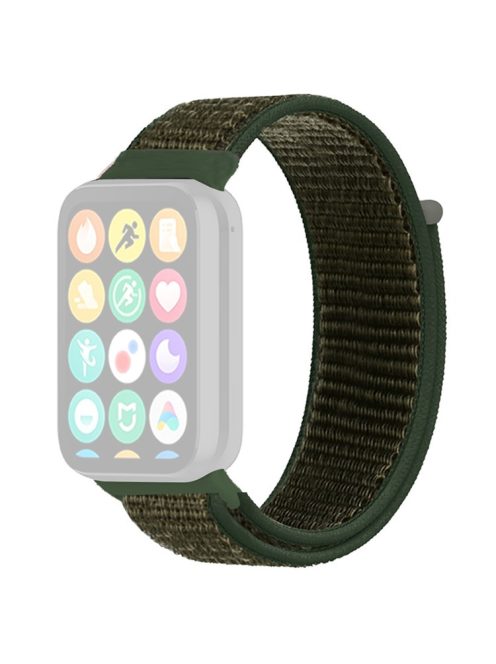 For Xiaomi Smart Band 8 Pro / Redmi Watch 4 Nylon Loop Watch Band Breathable Sport Strap - Army Green