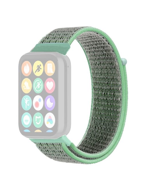 For Xiaomi Smart Band 8 Pro / Redmi Watch 4 Nylon Loop Watch Band Breathable Sport Strap - Green