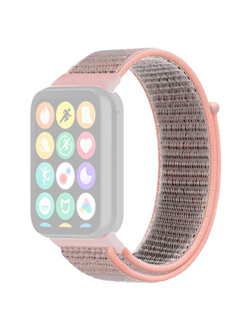 For Xiaomi Smart Band 8 Pro / Redmi Watch 4 Nylon Loop Watch Band Breathable Sport Strap - Pink