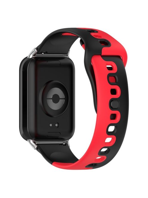 For Xiaomi Smart Band 8 Pro / Redmi Watch 4 Silicone Watch Strap Double Color Replacement Watch Band - Black+Red