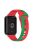 For Xiaomi Smart Band 8 Pro / Redmi Watch 4 Silicone Watch Strap Double Color Replacement Watch Band - Red+Green