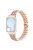 For Xiaomi Smart Band 8 Pro 3 Rows Rhinestone Zinc Alloy Watch Band Women Replacement Strap - Rose Gold+Rose