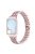 For Xiaomi Smart Band 8 Pro 3 Rows Rhinestone Zinc Alloy Watch Band Women Replacement Strap - Rose Pink+Rose