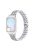 For Xiaomi Smart Band 8 Pro 3 Rows Rhinestone Zinc Alloy Watch Band Women Replacement Strap - Silver+Transparent