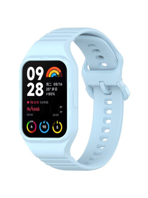 For Xiaomi Smart Band 8 Pro Easily Adjustable Watch Strap Flexible Silicone Wrist Band - Baby Blue