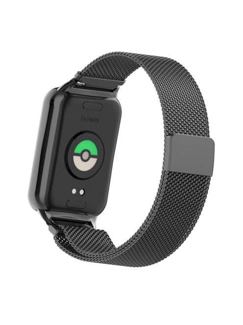 For Xiaomi Smart Band 8 Pro Magnetic Band Stainless Steel Milanese Watch Strap with Connector - Black