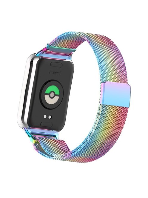 For Xiaomi Smart Band 8 Pro Magnetic Band Stainless Steel Milanese Watch Strap with Connector - Colorful