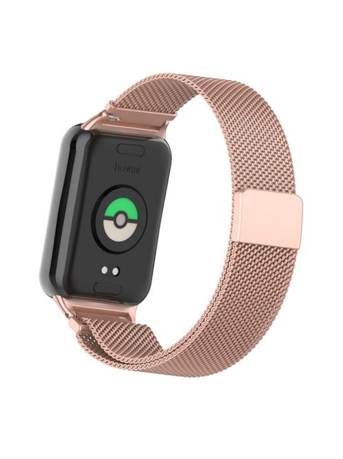 For Xiaomi Smart Band 8 Pro Magnetic Band Stainless Steel Milanese Watch Strap with Connector - Rose