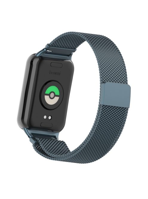 For Xiaomi Smart Band 8 Pro Magnetic Band Stainless Steel Milanese Watch Strap with Connector - Titanium Grey