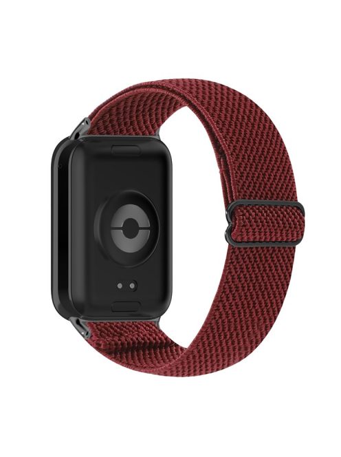 For Xiaomi Smart Band 8 Pro Nylon Braided Watch Strap Quick Release Elastic Watch Band - Wine Red